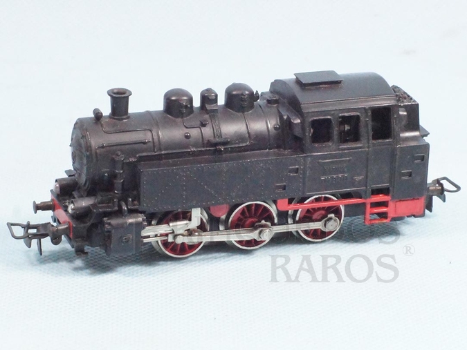 Brinquedo antigo Marklin Locomotiva Tanque a Vapor Classe BR 80 Rodagem C Ferrovia Alemã Número TM800 Classificação Koll