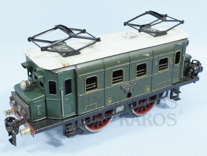 Brinquedo antigo Marklin Locomotiva Elétrica rodagem B Ferrovia Alemã Número RS66/12910 ano 1932 a 1954 Alimentação 20 Volts com Transformador Comprimento 24,00 cm