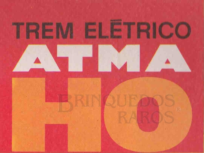 Brinquedo antigo Logotipo Atma Paulista impresso nas Caixas dos seus Trens Elétricos Década de 1970