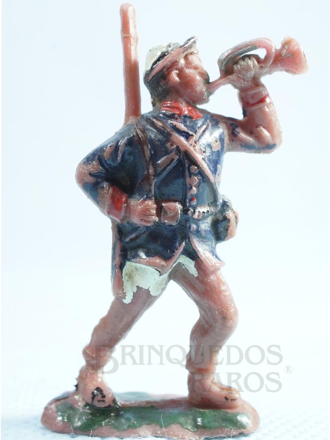 Brinquedo antigo Corneteiro do Exército Brasileiro Batalha do Tuiutí Década de 1960