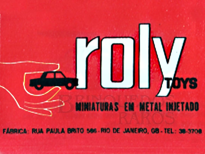 Brinquedo antigo Logotipo Roly Toys impresso no Catálogo 1970