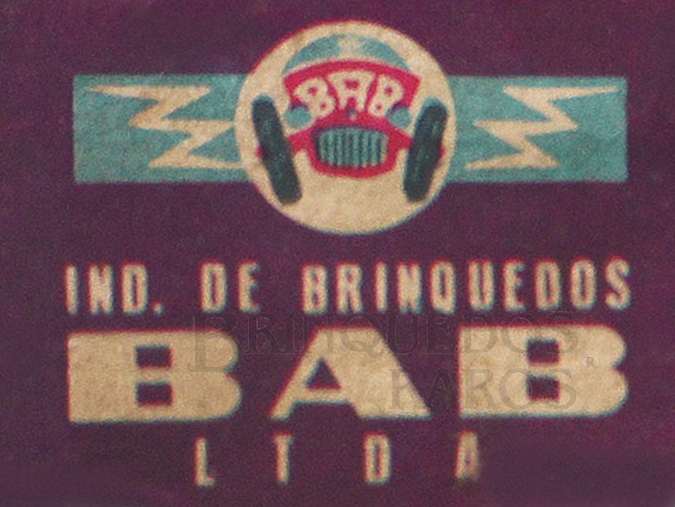 Brinquedo antigo Logotipo Indústria de Brinquedos BAB Década de 1960 