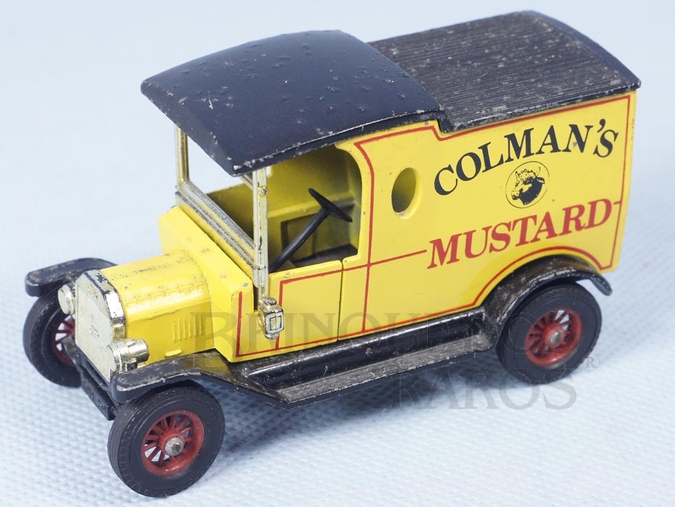 Brinquedo antigo 1912 Ford Model T Yesteryear Colmans`s Mustard Década de 1970