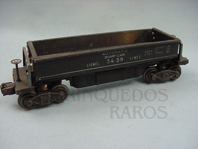 Brinquedo antigo Vagão de carvão Dump Car preto