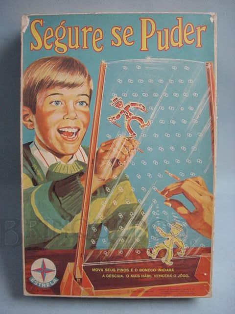 Brinquedo antigo Caixa do Jogo Segure se Puder fabricado pela Estrela Brasil Década de 1970 