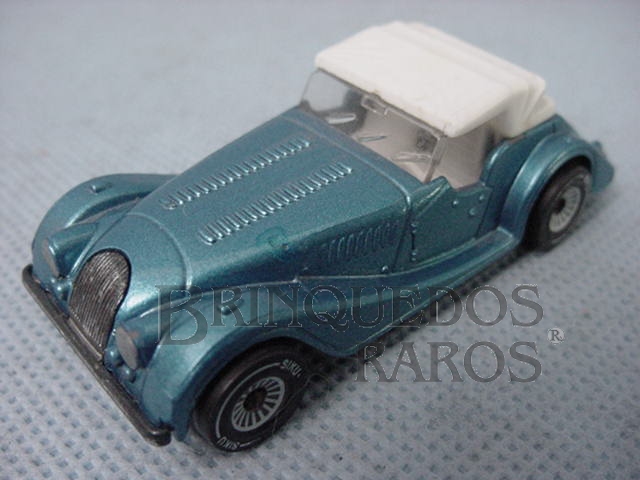 Brinquedo antigo Morgan Plus 8 azul Brasilianische Siku Alfema Década de 1980