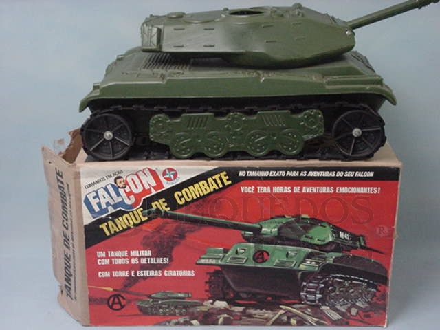 Brinquedo antigo Tanque de guerra verde Completo edição 1977