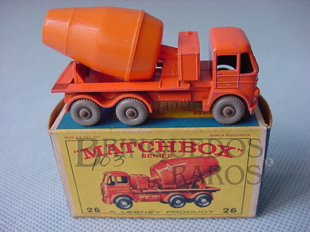 Brinquedo antigo Caminhão Betoneira Foden Cement Mixer gray plastic Regular Wheels