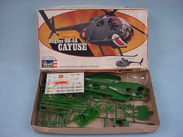 Brinquedo antigo Helicóptero Hughes OH-6A CAYUSE