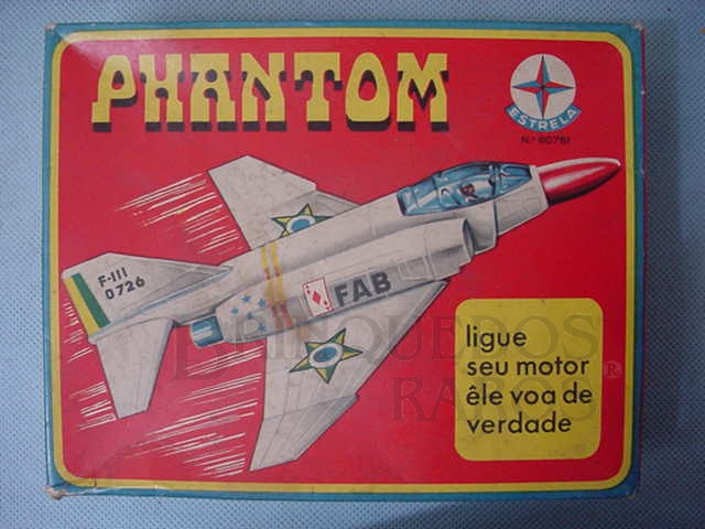 Brinquedo antigo Caixa do Avião Phanton fabricado pela Estrela na década de 1970