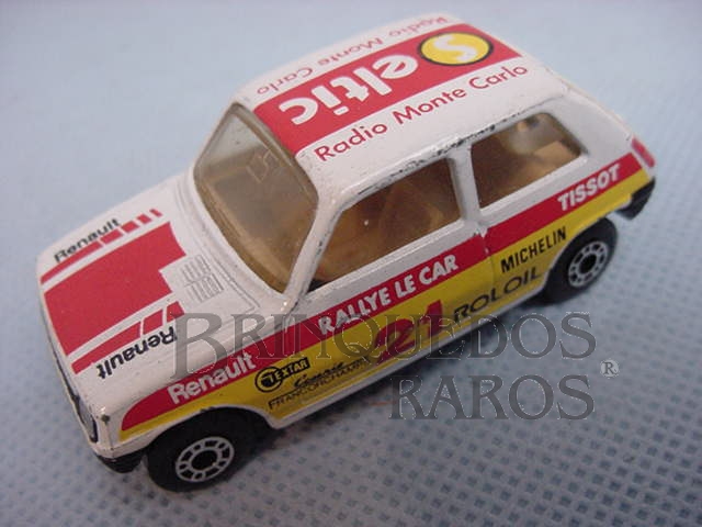 Brinquedo antigo Renault 5 TL Superfast branco rally