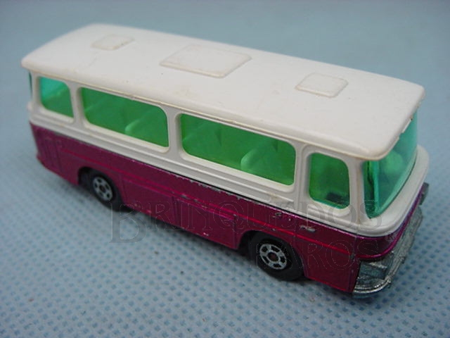 Brinquedo antigo Setra Coach Superfast vermelho metálico e branco