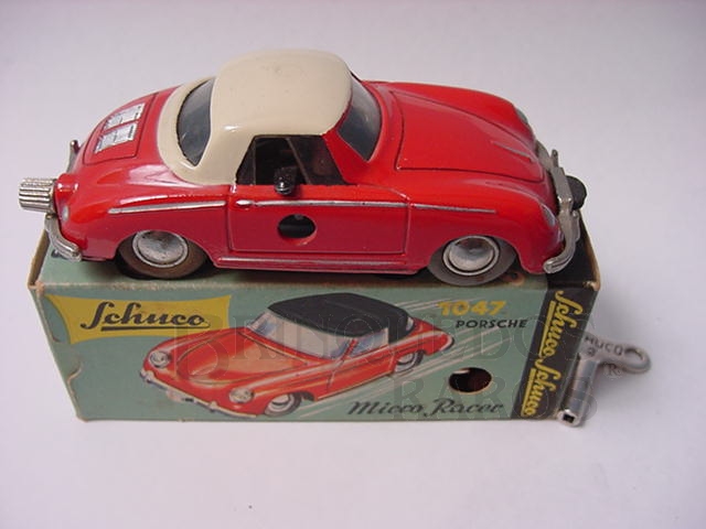 Brinquedo antigo Porsche 911 vermelho Micro Série Racer Década de 1970