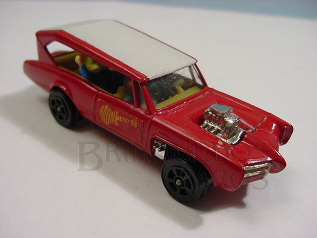 Brinquedo antigo Pontiac GTO dos Monkees Monkeemobile Corgi Jr completo com figuras década de 1970