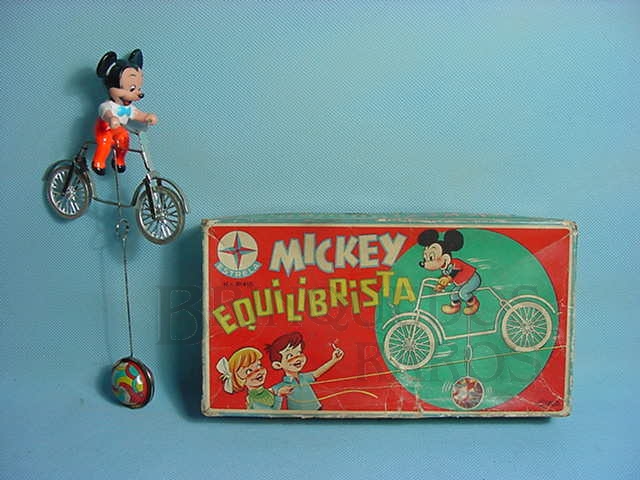 Brinquedo antigo Mickey Equilibrista Walt Disney Década de 1960