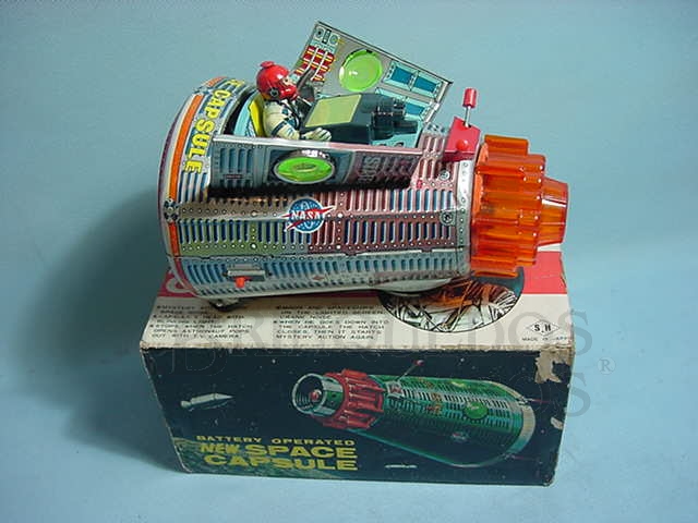 Brinquedo antigo Nave espacial New Space Capsule Década de 1960