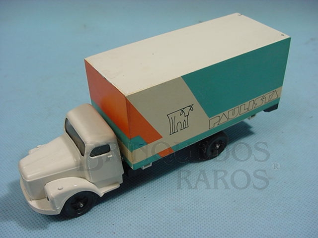 Brinquedo antigo Scania Vabis L111 Furgão Leite Paulista