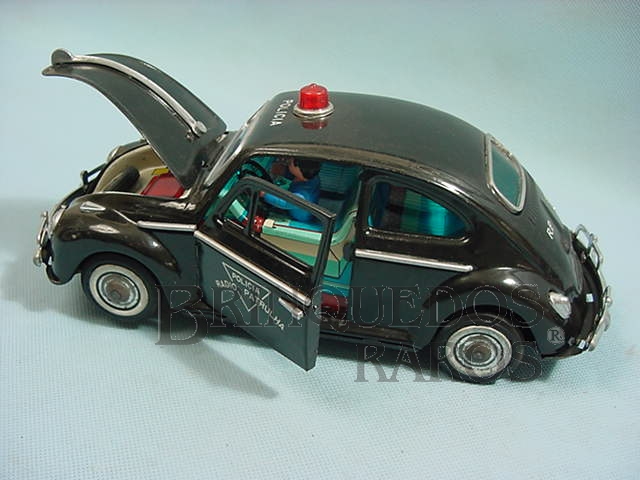 Brinquedo antigo Volkswagen Sedan com 26,00 cm de comprimento Radio Patrulha Década de 1960