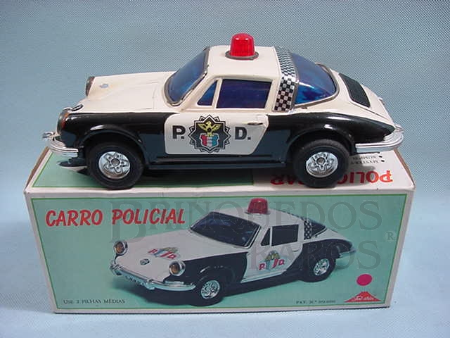 Brinquedo antigo Porsche 911 GT com 25,00 cm de comprimento Polícia