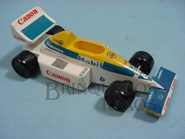 Brinquedo antigo Willians com 17,00 cm de comprimento piloto Nelson Piquet