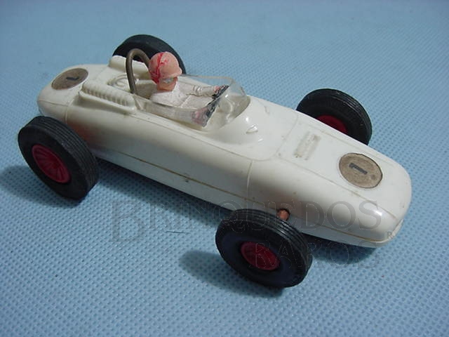 Brinquedo antigo Porsche Fórmula 1 branco Década de 1960