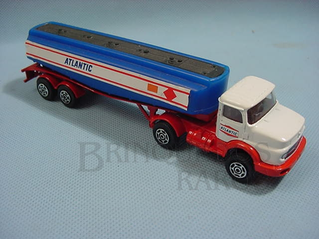Brinquedo antigo Mercedes Benz Tanker Atlantic Brazilian Corgi Jr Kiko Década de 1980