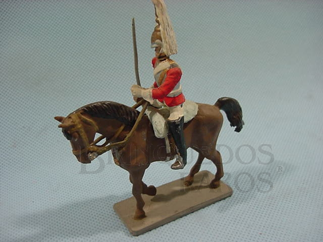 Brinquedo antigo Guarda Real Inglês a cavalo com espada