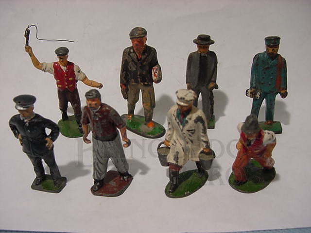 Brinquedo antigo Figuras para trem elétrico Década de 1950