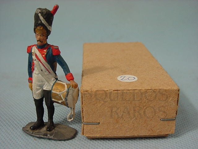 Brinquedo antigo Soldado do Exercito de Napoleão com tambor Década de 1970