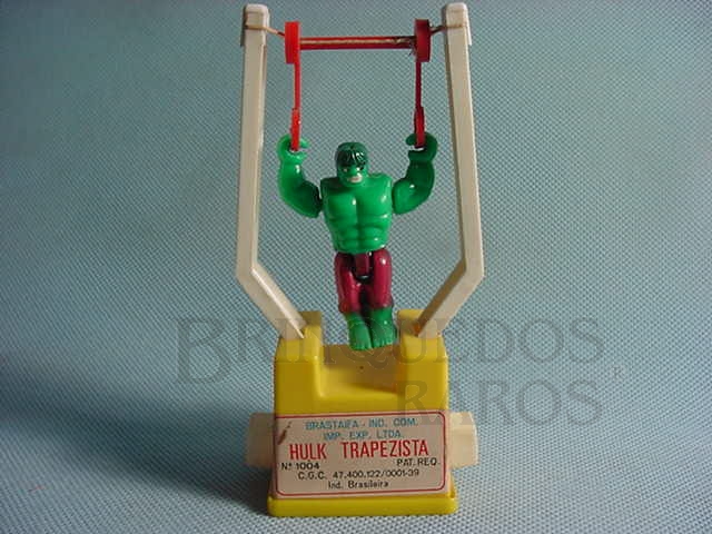 Brinquedo antigo Incrivel Hulk trapezista Década de 1980