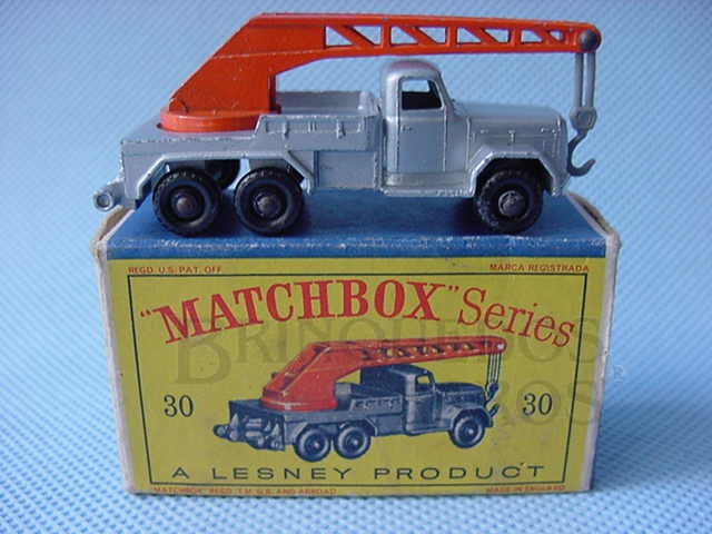 Brinquedo antigo Guindaste Magirus Deutz Six Wheel Crane Truck black plastic Regular Wheels