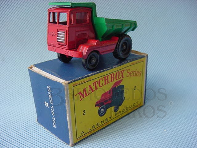 Brinquedo antigo Muir-Hill Dumper black plastic Regular Wheels