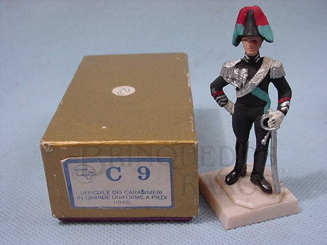 Brinquedo antigo Soldado Carabinieri em Grande Uniforme