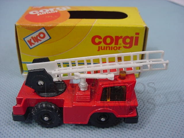 Brinquedo antigo Mobile Crane com escada Brazilian Corgi Jr Kiko Década de 1980