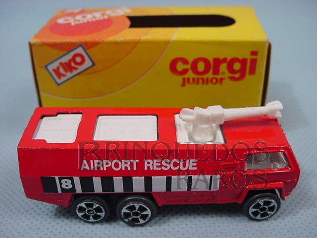 Brinquedo antigo Airport Crasch Tender Brazilian Corgi Jr Kiko Década de 1980