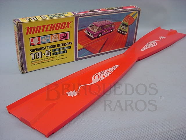 Brinquedo antigo Pista Matchbox Superbooster Whiplash Chicane Superfast Década de 1970