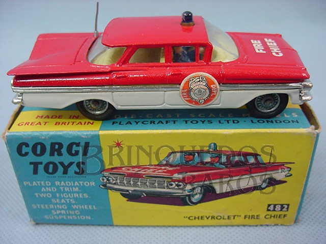 Brinquedo antigo Chevrolet Impala 1959 Fire Chief