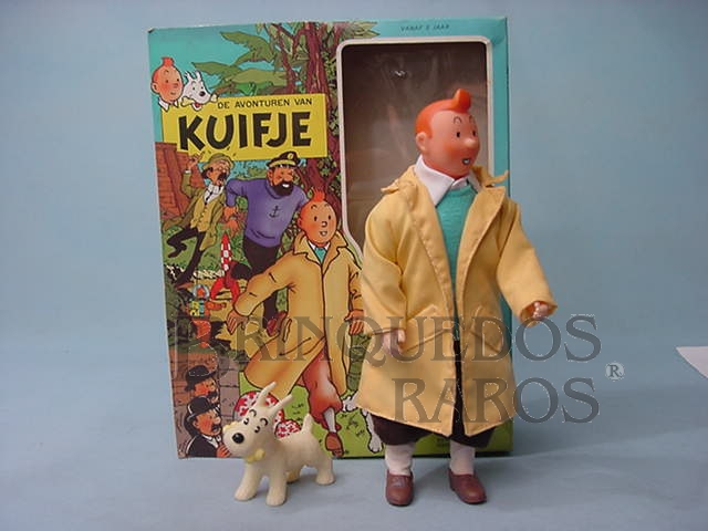Brinquedo antigo Figura do Tin Tin e Milú com 23,00 cm de altura Década de 1980