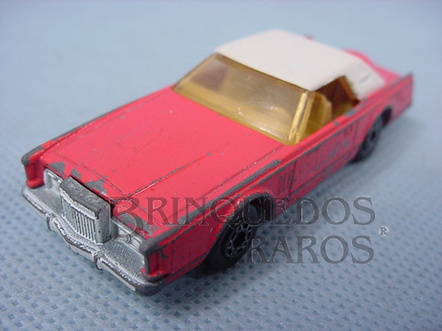 Brinquedo antigo Lincoln Continental MK V Superfast salmão Brazilian Matchbox Inbrima 1970