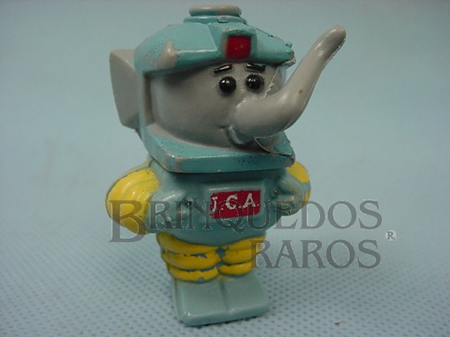 Brinquedo antigo Elefantinho da Shell vestido de astronauta Promoção do Óleo Lubrificante com ICA Década de 1970