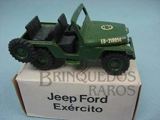 Brinquedo antigo Jeep Ford Willys Exército Brasileiro Década de 1970