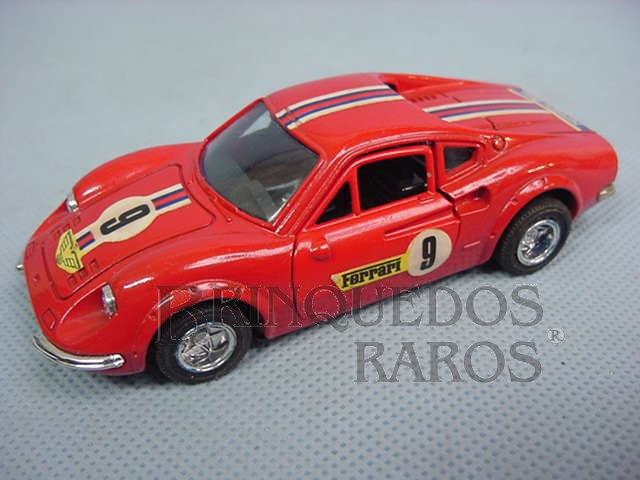 Brinquedo antigo Ferrari Dino vermelha Alfema Década de 1980