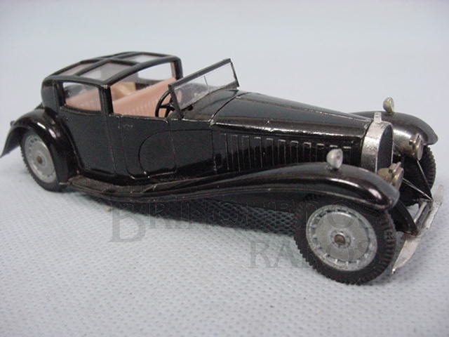 Brinquedo antigo Bugatti 41 Royale 1930 preta datada 5/64