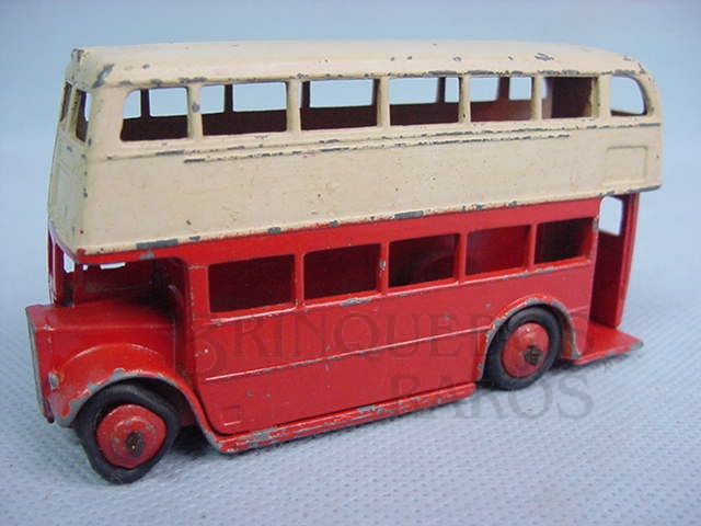 Brinquedo antigo Double Decker Bus vermelho Ano 1949