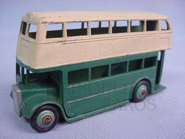 Brinquedo antigo Double Decker Bus verde Ano 1949