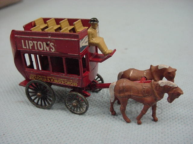 Brinquedo antigo 1899 London Horse Draw Bus Yesteryear Ano 1959