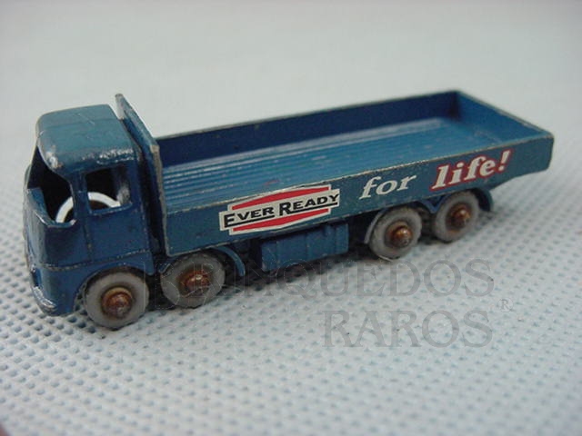 Brinquedo antigo ERF 68G Truck 1959 Ever Ready gray plastic Regular Wheels