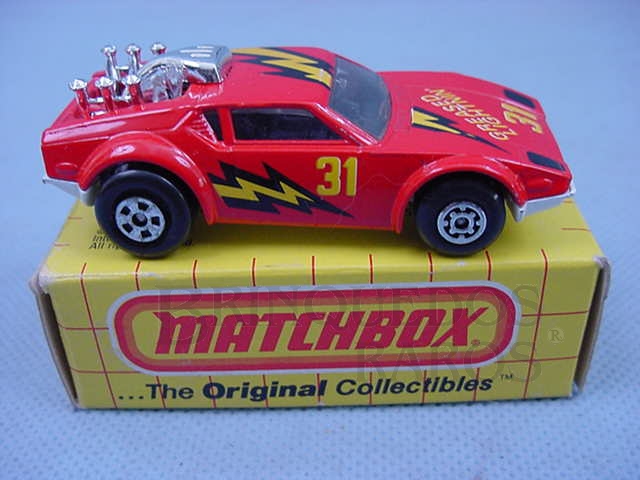 Brinquedo antigo De Tomaso Pantera Superfast vermelho Greased Lightnin