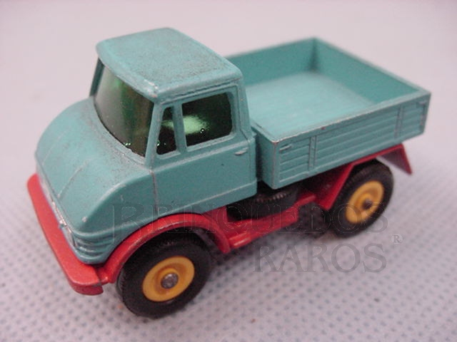 Brinquedo antigo Mercedes Benz Unimog azul black plastic Regular Wheels