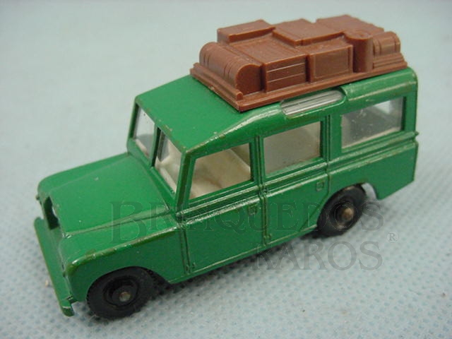 Brinquedo antigo Land Rover Safari verde Black plastic Regular Wheels